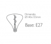 Lâmpada Filamento Bianco 5W 2700K E27 - Romalux