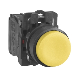 Botão Redondo Saliente Amarelo 22mm 1NA XB5AL51 – Schneider Electric