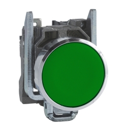 Botão Redondo Metálico Verde 22mm 1NA XB4BA31 – Schneider Electric