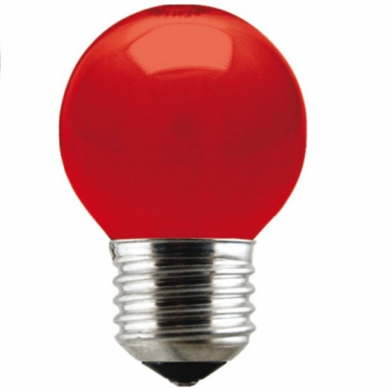 Lâmpada Incandescente Bolinha Vermelha 15W 220V - Taschibra