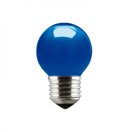 Lâmpada Incandescente Bolinha Azul 15W 220V - Taschibra